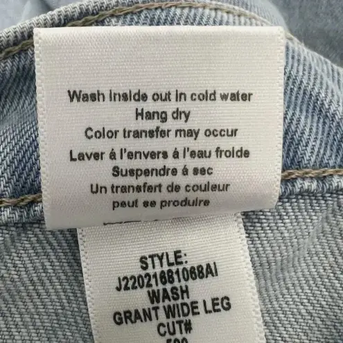 Veronica Beard  Grant Wide-Leg Raw Hem Aire Cropped Jeans Button Fly Flare 29