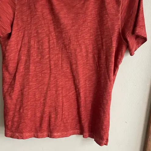 Veronica Beard Carla Button-Trimmed T-Shirt Rust