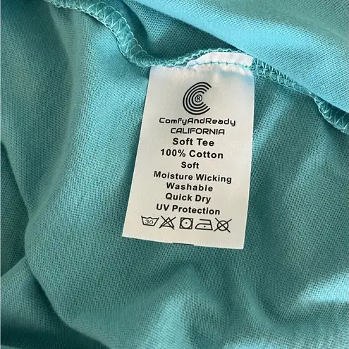 The Comfy And Ready Crop Tee in Aqua