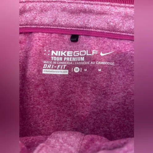 Nike ‎ GOLF Women’s Short Sleeve Polo Pink Fuchsia Tour Premium Dri-Fit Medium