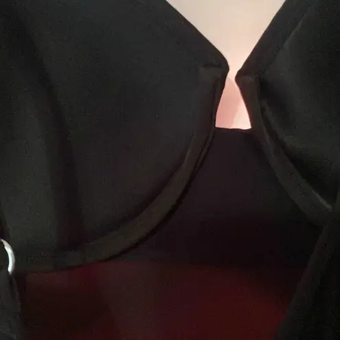 MiracleSuit Black WITH SILVER GOLD ACCENTS WO SIZE 14 UNDERWIRE SWIM TOP CLEAN