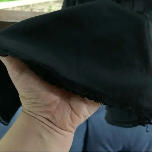 Vanity Fair Womens XL Slip Black Nylon Classic Lace Trim 29” Long Very Good USA