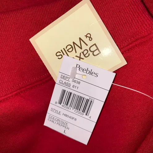This is a red sweatshirt from Baxter & Wells Size L