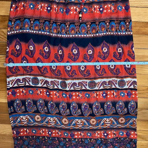 Notations Vtg 90s Y2k  Maxi Skirt southwestern boho hippie pencil straight size L