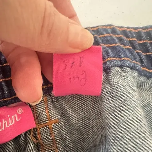 Woman Within Womens 18WP Jeans Dark Wash Straight Stretch Elastic Back Waist