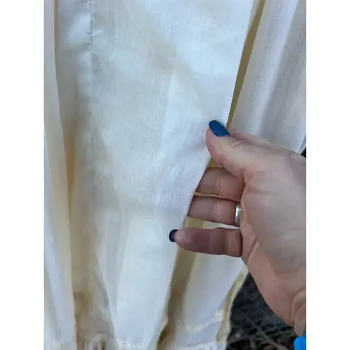 Gunne Sax 70s Off White Romantic Victorian Prairie Wedding Dress Sleeves Size 5