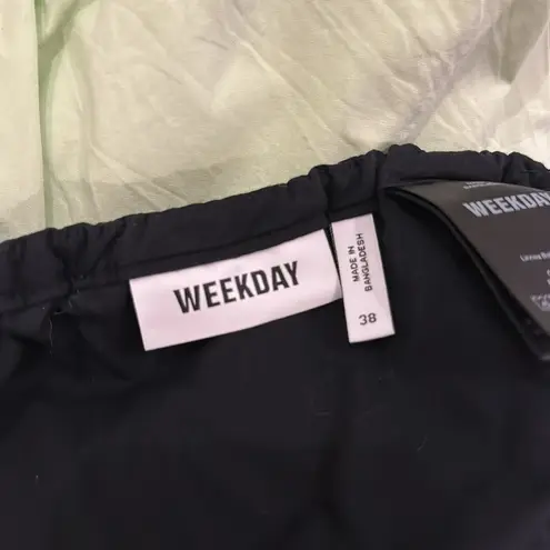 Weekday ASOS Mini Linen Dress with tie back