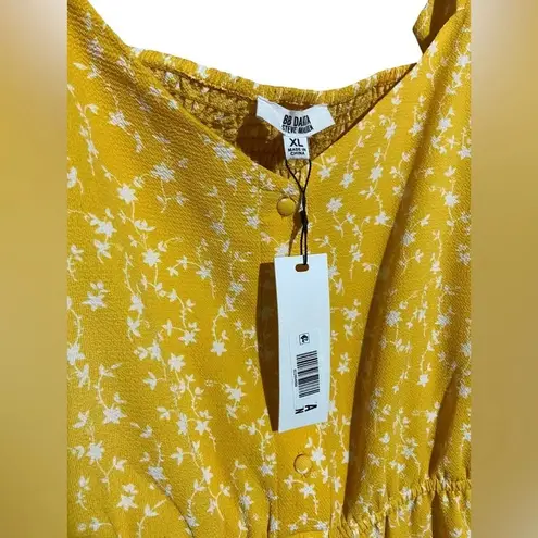 NWT BB Dakota Steve Madden Yellow Floral Dress Size XL