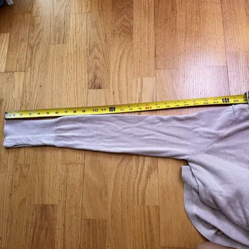 Lululemon Bring It Backbend Sweater Porcelain Pink Cashmere P2P 21” Sz 4 FLAWED