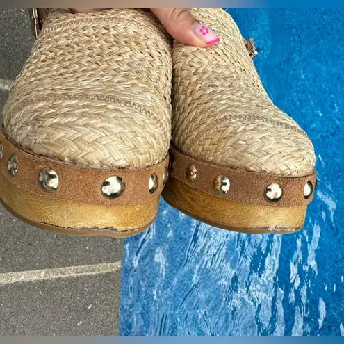 Kelsi Dagger  Warehouse Slingback Platform Clog
 Wooden Anthropologie Size 7.5 - Image 3