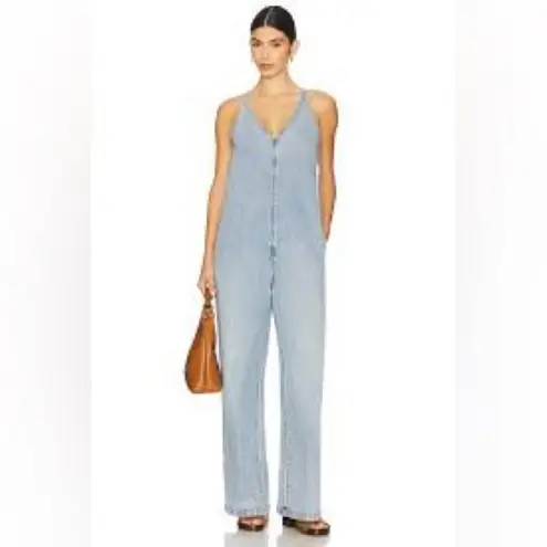Pistola Reed Denim Jumpsuit Pull On Small Blue Sleeveless