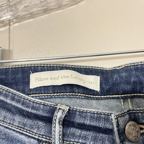 Pilcro and the Letterpress Superscript Jeans High Rise Blue Denim Size 27 EUC