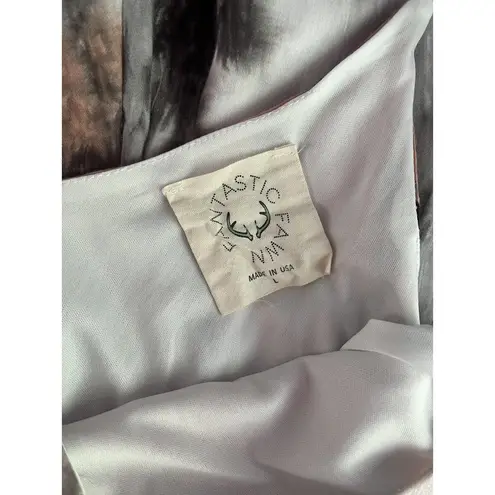 Fantastic Fawn Tie Dye Belted Boho Romper USA Made Size Large