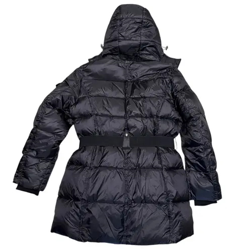 Two By Vince Camuto Womens Black Belted Down Blend Winter Jacket Large