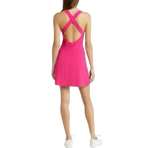 Outdoor Voices  Cross Back Dress Built in Shorts Pitaya Pink Size Small nwot