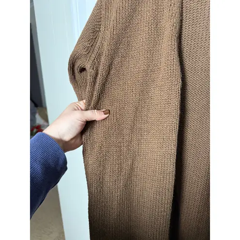 Vintage Zanone Silk Slouchy Oversized Brown Cardigan Sweater Women's Medium
