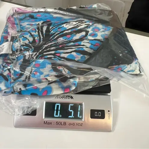 Alberto Makali Y2K Multicolor Boho Lace Trim Long Sleeve Tunic Top M Whimsy