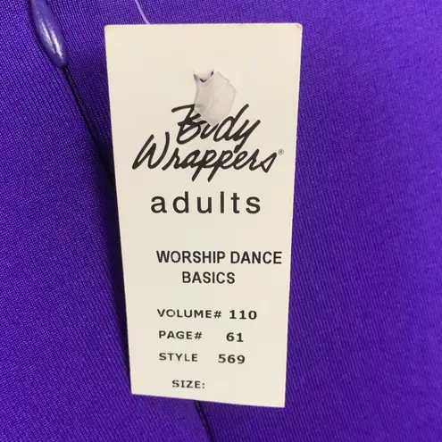 Body Wrappers Praise Dance Jumpsuit Size M Palazzo Pants Worship Purple Zip Back