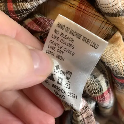 Woolrich Plaid Short Sleeve Dress Size L