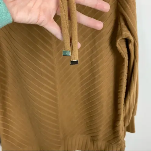 Nine West  Fuzzy Tan Ribbed Hoodie