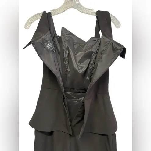 Black Halo Women's Eve La Reina Gown Black Formal Elegant Black Tie Chic Size 0