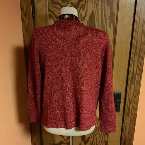 Vtg South Cotton Hand Loomed Cardigan Sweater Size M