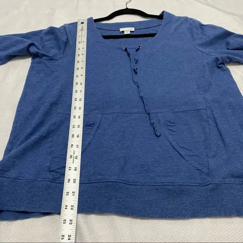 J.Jill  Blue 100% Cotton Scoop Neck Casual Top