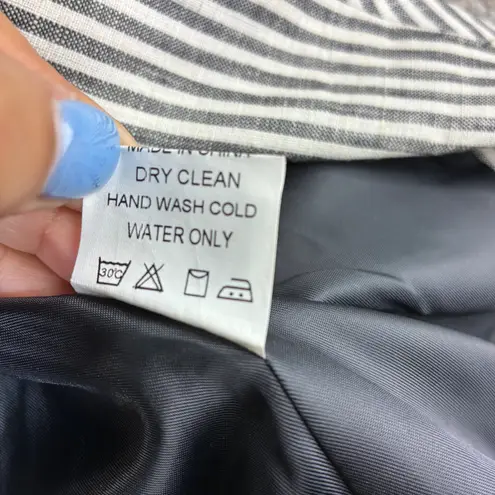 NWT Olive + Olivia Striped Linen Blend Blazer Jacket