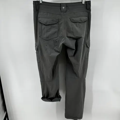Kuhl Freeflex Roll Up Pants Mid Rise Cargo Pockets Relaxed Fit Outdoor Gray 8R
