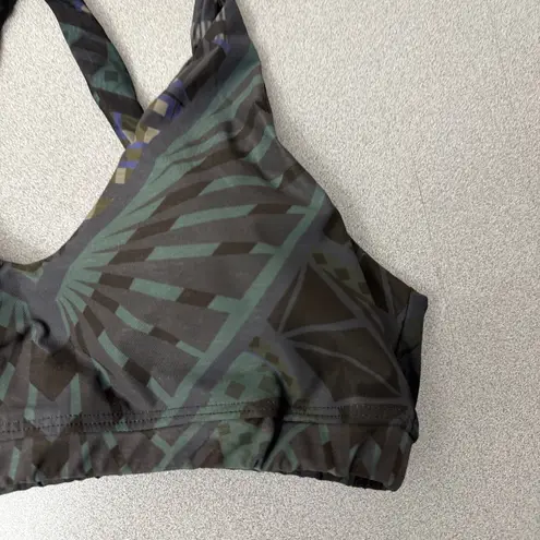Yoga Democracy Sports Bra Womens Small Green Black Yoga Pilates Gym Strappy NWT - Image 4