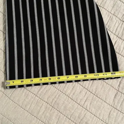 Vamp VTG Women's Super High Rise Pants Black/White Stripe Wide Leg Size MED Black