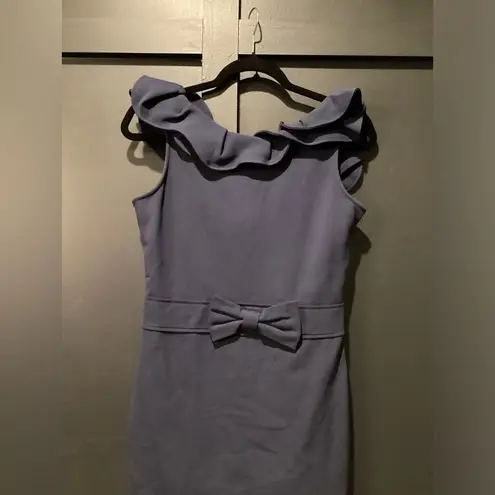 Red Valentino Spa ruffle Sheath bow Bodycon Mini Dress Navy Sleeveless short M