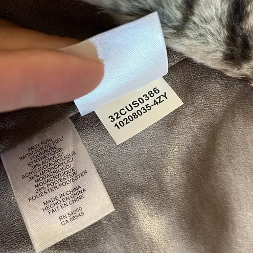 Rachel rachel roy • animal print faux fur vest Black Size XS