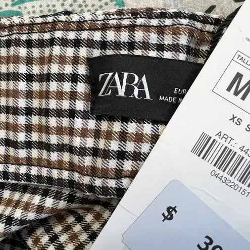 ZARA Plaid Slim Pants NWT