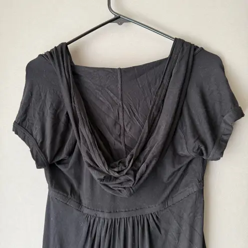 Robin Piccone sz S black hooded tunic top