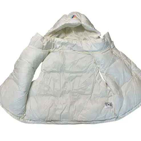 ALDI Gear Puffer Vest Hooded Quilted Cropped Cozy Comfy White Size XL