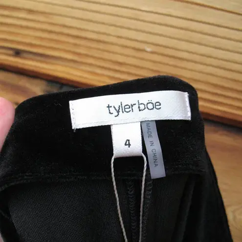 NWT Tyler Boe Velvet Velour Pants Black Size 4