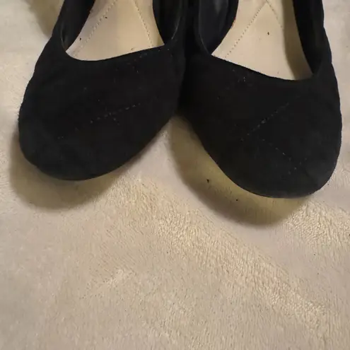 Alfani Womens Step N Flex Sandals Black Suede Quilted block heels shoes sz 8