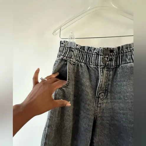 SO  Goods For Life Black Acid Wash High Rise Mom Jeans Elastic Waist  W25