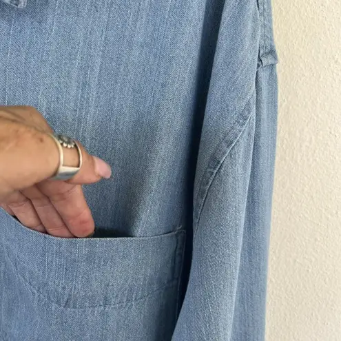 We Wore What denim chambray shirt Top Medium/Large oversized boyfriend