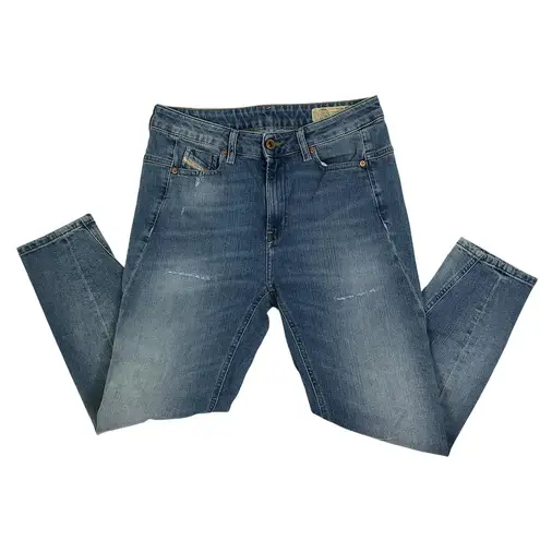Diesel Fayza Regular Boyfriend Low Waist Jean Women 27 Blue Stretch Rare Gothcor