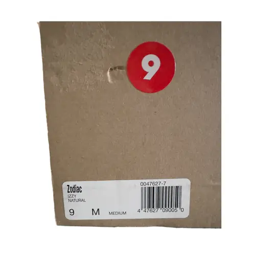 Zodiac Izzy Natural Woven Platform Slide Sandals Size 9