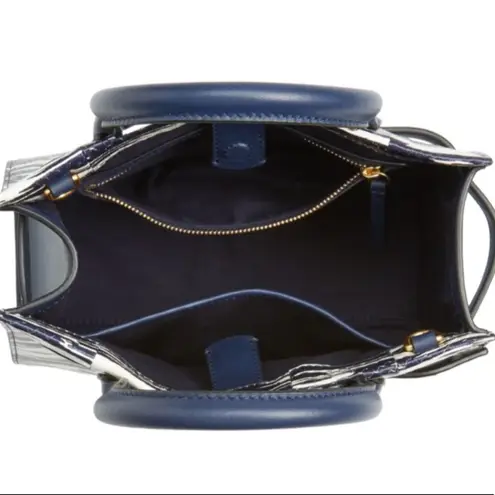 Tory Burch Authentic  Snakeskin leather magnetic closure Crosby/Satchel