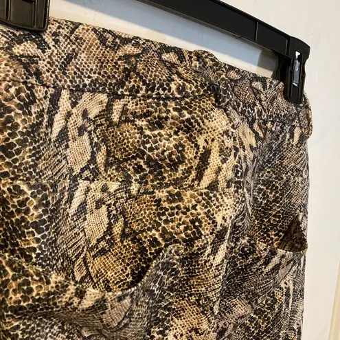 LUPE of Italy women's size 24 reptile snake print crop fitted DUNDEE pants 24x26