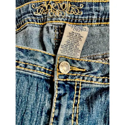 Y2K 2000s Revolt Low Waisted Denim Jeans Sz 12 Blue Faded Pants
