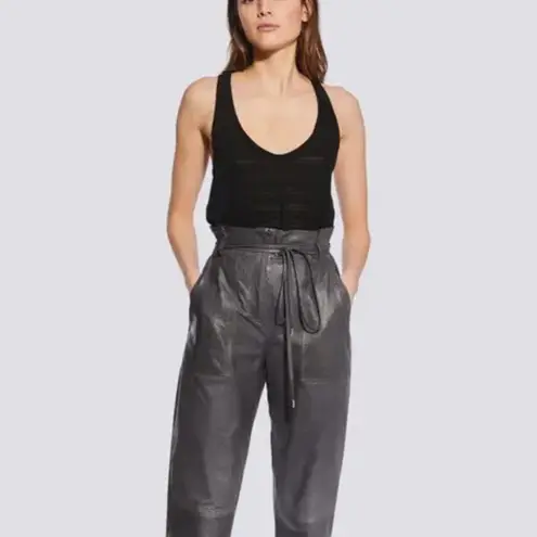 IRO Paris Mollie Burnout Scoop neck Tank Top Black XS $140