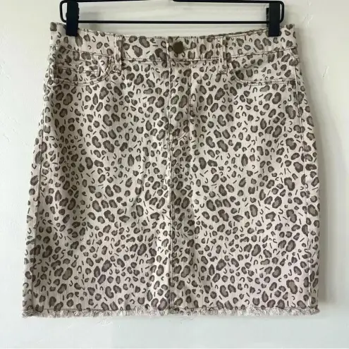 Sanctuary  Denim Simone Leopard Print Mini Skirt Size 29 EUC thumbnail 4