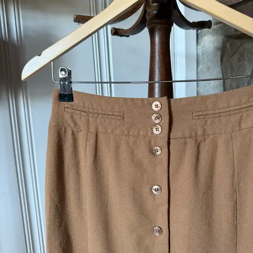 Vintage Wool High Waisted Tan Button