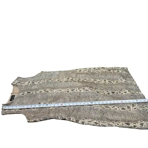 VTG Stunt 100% Silk Dress Women’s M Snakeskin Animal Print Sleeveless Dress Tan Size M