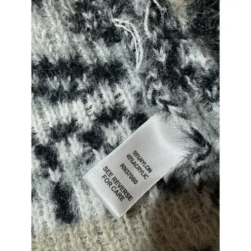 Est. 1946 Sweater Long Open Chunky Knit Cardigan Black and White Size 18/20W